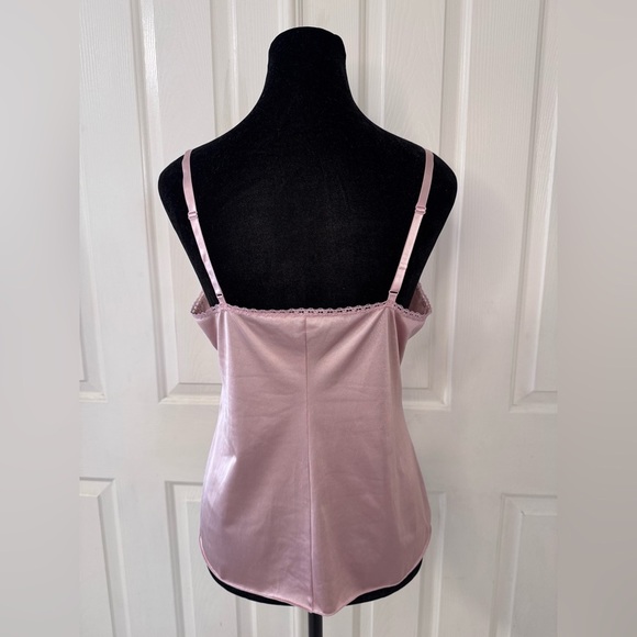VTG VANITY FAIR Cami Top Lace Trim Lingerie Camisole Sz 34 Baby Doll Sexy Pink - Picture 3 of 7